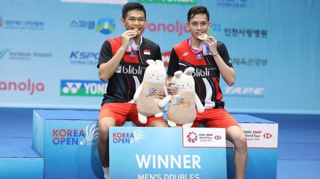 Tampil Konsisten Jadi Kunci Fajar/Rian Juarai Korea Open 2019